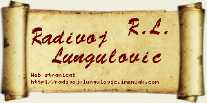 Radivoj Lungulović vizit kartica